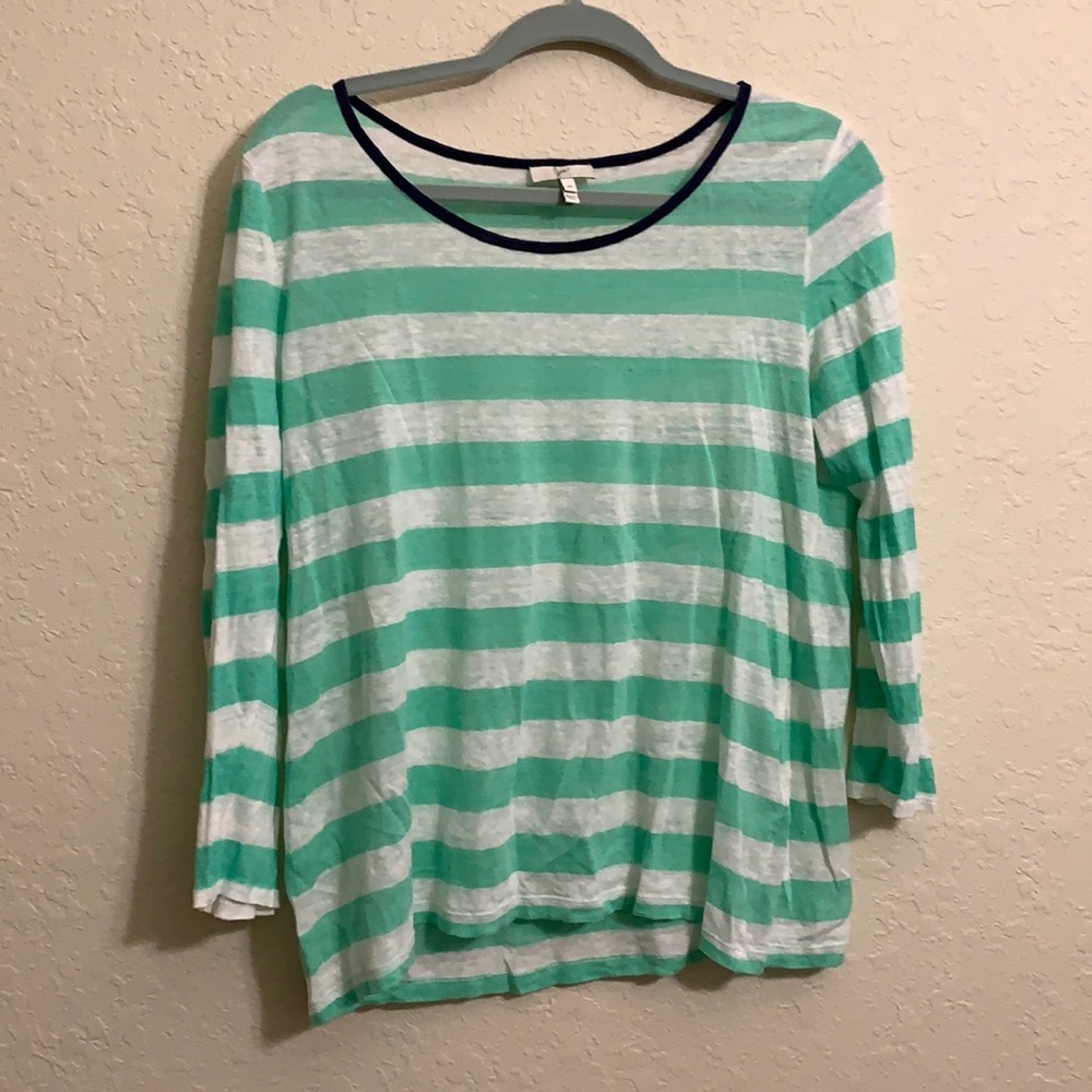 Joie 3/4 length stripped shirt